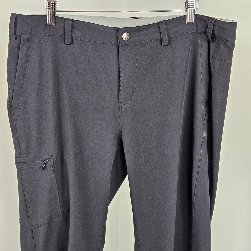 REI Sahara Path Cargo Pant Womens 14 Dark Gray Charcoal Roll Tab Hiking Outdoor - Picture 6 of 16